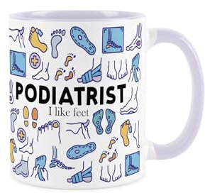 Podiatrist Mug - Humorous Foot Surgeon Themed Novelty Gifts - Tea/Coffee Hot Drinks Lilac Ceramic Cup Present