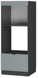 Vicco Microwave cabinet Fame-Line, Light blue-grey, 60 cm open