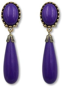 PENDIENTE FLAMENCA LAGRIMA MEDIANA (MORADO)