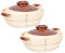 Warmhm Lot De 2 Cocottes À Riz Ramequins Allant Au Four Cocotte En Argile Marmite En Pierre Avec Couvercle Support De Cocotte En Fer Beige