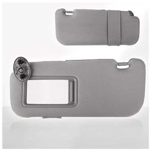 WUPEDI Visera Interior del Coche con Espejo, Parasol Gris Beige, Lado Izquierdo Derecho del Conductor y Pasajero, for Toyota, Auris, Corolla, 2007-2013 Parasol para Coche(Grey Left)