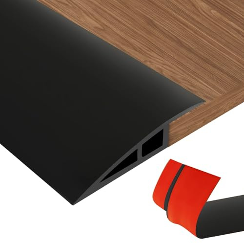 PVC Türschwellen Leiste, Übergangsprofil Selbstklebend Höhenausgleich von 15–20mm, Übergangsleiste Boden zum Verbinden von Bodenfugen und Teppichschwellenübergang, Bodenfliesen 2M