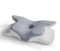 Juskys Nackenkissen 2er Set - Ergonomisches Kopfkissen mit Memory-Foam, atmungsaktivem Bezug - Kissen für den Nacken, gesunder Schlaf - weiß/grau