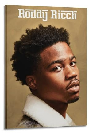 UHMVVT Poster, Motiv: Rapper Roddy Ricch, dekoratives Gemälde, Leinwand, Wandposter und Kunstdruck, modernes Familienschlafzimmer, 40 x 60 cm