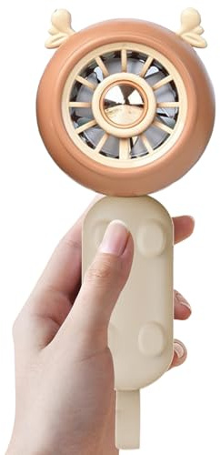 Portable Fan - Bear Foldable Small Fan | USB Charging Cute Rechargeable Wind Blower For Gym Desk Workout Kids Home Camping Commuting Hiking Outdoor Activities