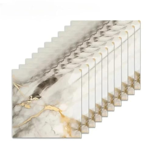 JMORCO Vinylboden Selbstklebend 10-40PCS Imitation Marmor 3D Keramik Fliesen Wand Renovierung Dekoration Aufkleber Wasserdicht Self-Adhesive(Color3,40PCS)
