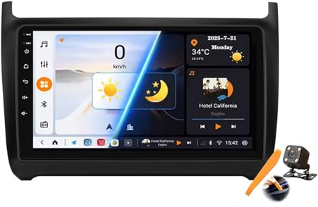 M6 pro3,Android 15.0 Coche 2 DIN Estéreo Sustitución para Volks-wagen Polo 5 2008-2020 Radio GPS Sat Navi 9''Cartablet Multimedia Vídeo Reproductor BT FM Receptor con Android Auto Carplay