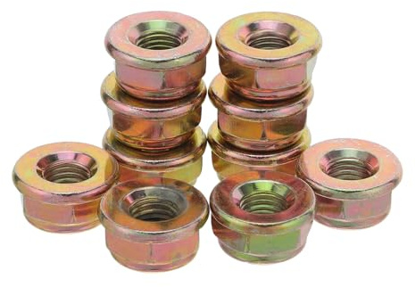 Toddmomy 10 Pièces Écrous à Filetage à Gauche M10 et Fixation de Lame pour Tondeuse à Gazon Compatible Accessoires Pièces de Rechange Robustes pour Boîtier de Lame pour Outils de Jardin