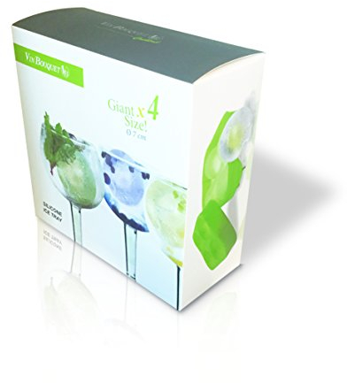 VB VIN BOUQUET FIK 086 Molde de Hielos Redondos de Silicona para hielos de 7 cm, espaciales Gin Tonic y Coctelería, tamaño Gigantes, fácil extracción