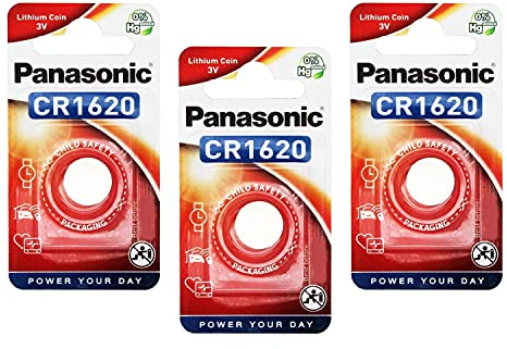PANASONIC Lot de 3 Blisters de 1 Pile Lithium Power 3 V CR1620