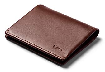 Bellroy Leather Slim Sleeve Wallet, Minimalistische Geldbörse mit Fronttasche - Cocoa Java