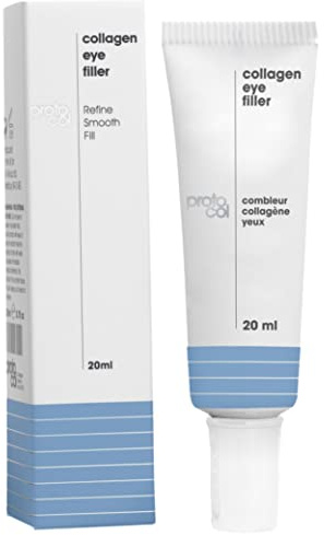 Proto-col Hydrating Collagen Eye Cream - Collagen Peptides Eye Cream for Dark Circles & Puffiness - Formulated with Hyaluronic Acid and Vitamin C - Brightens, Firms, and Boosts Radiance - 20ml