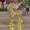 URBNLIVING Light Up LED Reindeer Stags, 45cm Illuminated Christmas Decoration Ornament Figurines, Battery Powered 3xAA Christmas Display Decor (Gold with Glitter)