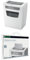 Leitz 80090000 IQ Home Office Aktenvernichter (Partikelschnitt, Sicherheitsstufe P4, 10 Blatt Kapazität, 23L Abfallbehälter) weiß & IQ Ölblätter, Packung mit 12 Stück, für IQ und andere Marken