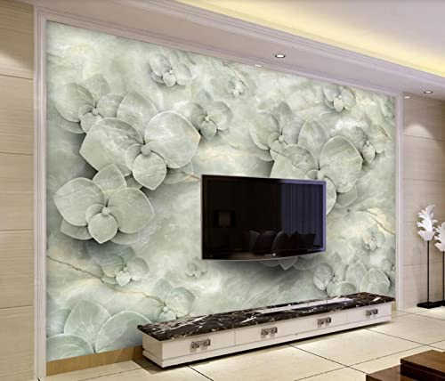 Fototapete 3D Tapete Marmorierte Orchidee Foto Tapeten Wand Tapeten Vliestapete Modern Wandbilder Wohnzimmer