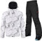 HOTIAN Herren Schneeanzug, Wasserdicht Winddicht Winter Warme Schnee Skifahren Sätze,für Wandern Klettern Isoliertes Snowboarden MAEBLE BK XL