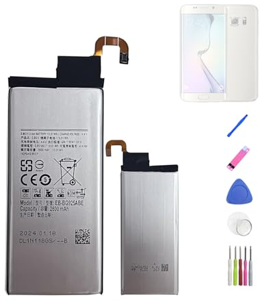 HIGHAKKU Ersatzakku EB-BG925ABE kompatibel mit Sam Sung Galaxy S6 Edge SM-G925 with Tools