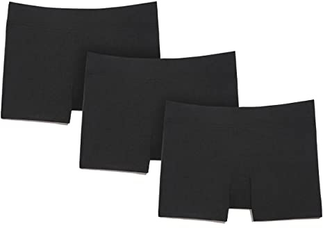 KNIX Super auslaufsichere Traum-Shorts – Periodenunterwäsche für Frauen – maschinenwaschbar, wiederverwendbar (3er-Pack), Schwarz, M-L
