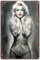 Vintage Metallschilder – Sexy Tattooed Lady Blechschild Pinup Girl Poster Wanddekoration Plakette für Zuhause, Bar, Pub, Club, Café, Männerhöhle, 20,3 x 30,5 cm