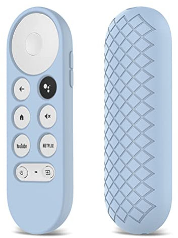 SanSixi Nuevo 2021 Funda De Silicona para Mando A Distancia Chromecast con para Google TV Mando A Distancia por Voz Funda Antipérdida para Chromecast 2020 (Blue)