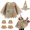 Ramede Vogelscheuche, Kostüm-Zubehör für Damen, Erwachsene, Vogelscheuche, Hut, Poncho, Stroh, Handgelenk, Knöchelbänder für Halloween, Cosplay (Leinenstil), 6 Stück, Klassische Farben, Einheitsgröße