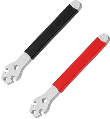 TDGBIH 2 PCS Bicycle Spokes Wrench Durable Bike Spoke Wrench Spoke Tool Bicycle Wrench Tool Cycling Spanner for Biking Cycling Mountain Bike(Black+Red)