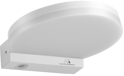 Maclean MCE346 LED Wandlampe 15W 1300lm Wandleuchte IP65 Wasserdicht Außenlampe 4000K Neutralweiß, für Außen- und Innenbereich (Weiß)