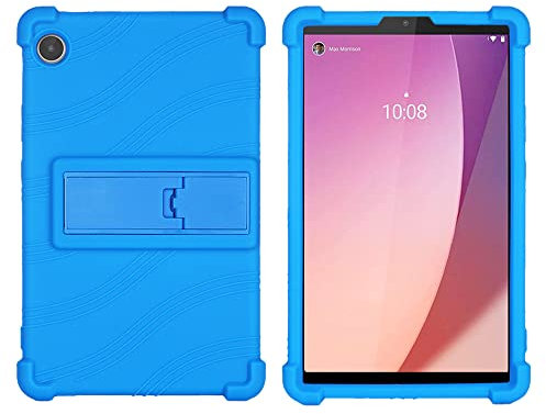 YIFENGXING Funda para Lenovo Tab M8 4th Gen TB-300FU Tableta 8 Pulgadas Una Sola Pieza Suave Silicona Fundas con Soporte Caída Protección Ultradelgada Shell (Azul Oscuro)