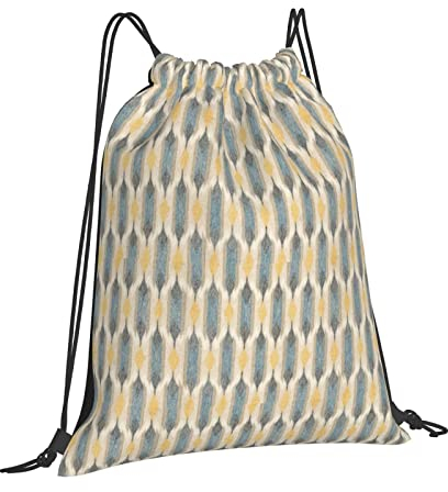 501 Herren Damen Sport Beutel Hipster-Kelim-Ikat-Muster Sportsack Verstellbarem Kordelzug Rucksack Robuster Rucksack Für Turnhalle Yoga Strand