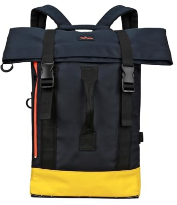 TOURBON Bicycle Pannier Bag for Rear Carrier Rolltop Cycling Backpack Lightweight Bike Backpack for Men Commuter Travel Rucksack