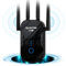 QLOCOM WLAN Amplifier 1200Mbit/s WiFi Repeater Dualband 2.4G/5G Internet Extender Booster trwpdgjucfw