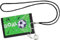 Geldbörse Kinder, Fußball Motiv Brustbeutel, Münzbeutel mit Fußball Schlüsselanhänger Lanyard, Satch Geldbeutel für Jungen und Mädchen, Mini Portemonnaie, mit Sichtfenster, Geldscheinfach und Münzfach