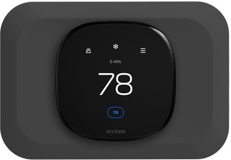 Wall Plate Cover for 2022 Ecobee Smart Thermostat Premium & Enhanced, Black | BAOKZZOM Practical Trim Kit for Ecobee Thermostat ,Programmable WiFi Thermostat Accessory