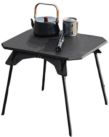 Table pliante de camping - Table à manger légère et réglable en plein air - Pieds amovibles et compacts - Hauteur réglable avec pieds amovibles et offre un ajustement facile pour