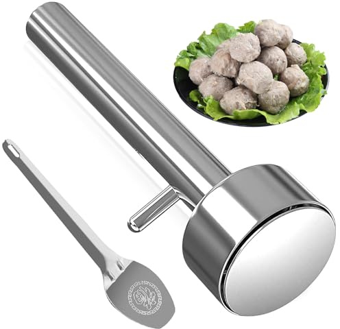 Falafel-Schaufel Mit Loch Falafel Portionierer Falafel Schaufel + 1 FleischbäLlchen-Schaufel für Zubereitung von Leckeren Falafel (4cm)