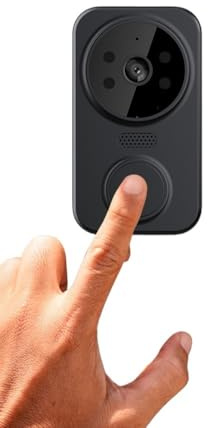 JIDKEINNH WiFi Smart Video Doorbell With HD Camera Two Way Audio Night Vision For Home Office And Apartment Security(White)