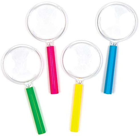 Baker Ross AV174 Mini-Lupen, originelles Spielzeug für Kinder, perfekte Partytüten oder MINT-Lernen im Freien, 6 Stück, gemischt, Sortiert