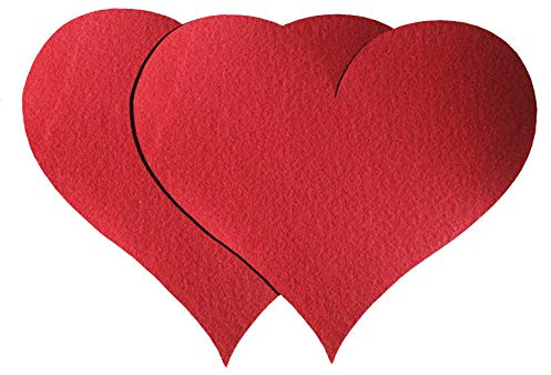 Primaflor - Ideen in Textil 2er Set Deko-Herzen Rot Podium Hochzeits-Deko Valentinstag Deko Herz ca. 33x28cm