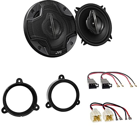 Lautsprecherset CS-HX539 3-Wege 320W + Lautsprecherringe (Türe Front/Heck) 130mm + Lautsprecher Adapterkabel geeignet für Renault Wind ab 2010 / Megane III