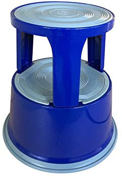 Janrax Blue Metal Step Kick Stool - Retail Warehouse Heavy Duty 150kg Capacity