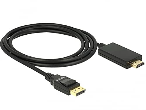 Delock Kabel DisplayPort 1.2 Stecker > High Speed HDMI-A Stecker Passiv 4K 30 Hz 2 m schwarz