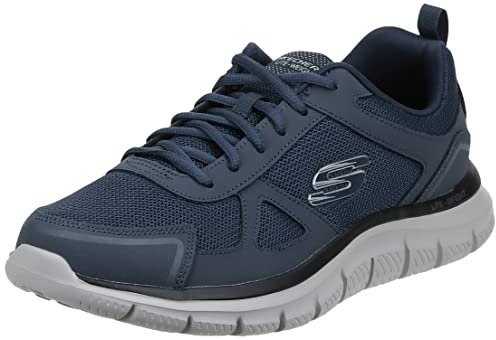 Skechers Sport Mens Track SCLORIC Sportschuhe/Laufschuhe Herren Wide Fit Schuhe Blau, Schuhgröße:42 EU