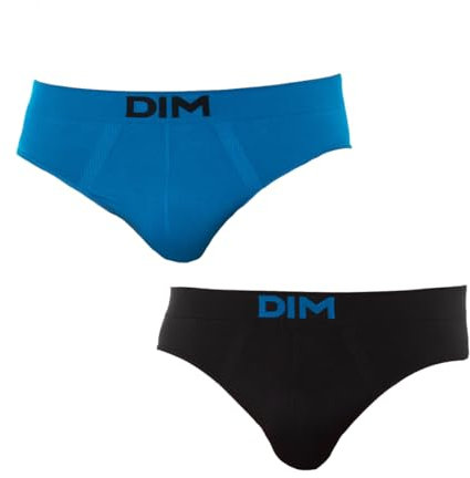 UNNO Men's Sin Costuras Slip Pack X2 Dim Basic Full Slip, Black (Azul Océanique/Negro 5WL), Medium (Manufacturer size: 6)