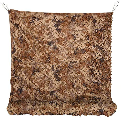 Tongcamo 150D Malla Camuflaje Red Caza Estor para Caza Parasol Decoración Valla Fiesta, 2x3M(6.5X9.8FT), Desierto Digital