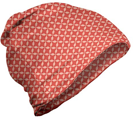 ABAKUHAUS Jahrgang Unisex Beanie, Tender Maßwerk, Wandern im Freien, Dark Salmon Blush