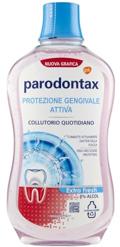 Parodontax Mundspülung Original 500ml, Zink & Fluor, Frische & Keimbekämpfung, Geschmacksneutral