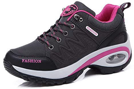 Donne Sneaker Dimagrante Scarpe Passeggio & Scarpe Ginnastica Fitness Cunei Piattaforma Scarpe（39,7 Grigio