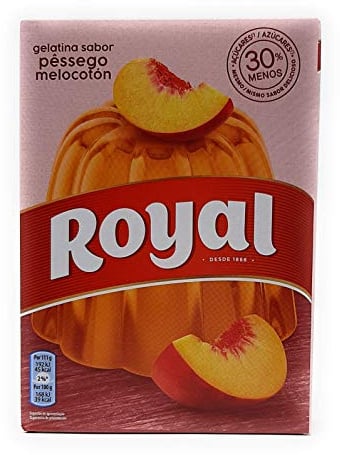 Royal, Gelatina de Melocotón, 30% menos de Azúcares, 2 x 57g, total 114g