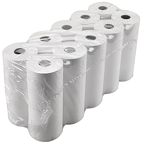 Netuno Lot de 10 rouleaux de papier thermique 110 mm x 13 mm x 30 m - Pour imprimante de caisse enregistreuse et imprimante de tickets