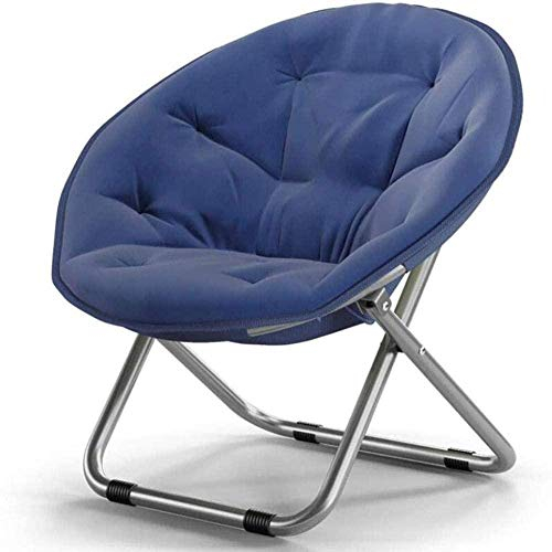 MXXHFC Relax-Liege für den Garten,Moon-Stuhl, Rückenlehne für Erwachsene, Outdoor-Schlafzimmerstuhl, süßer Einzelsofa-Stuhl, geeignet zum Lesen, Marineblau